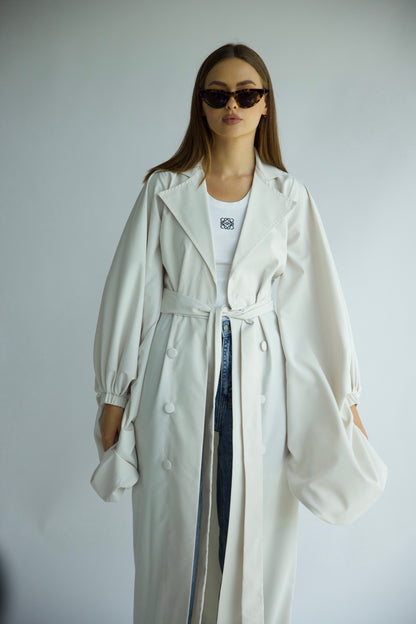 CREME TRENCH COAT